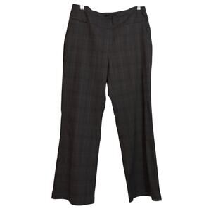 Up! Plaid Pull On Stretchy Trousers Preppy Office Size 12